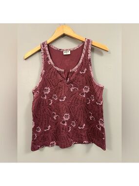Pact Purple Floral XS Tank Top Organic Cotton